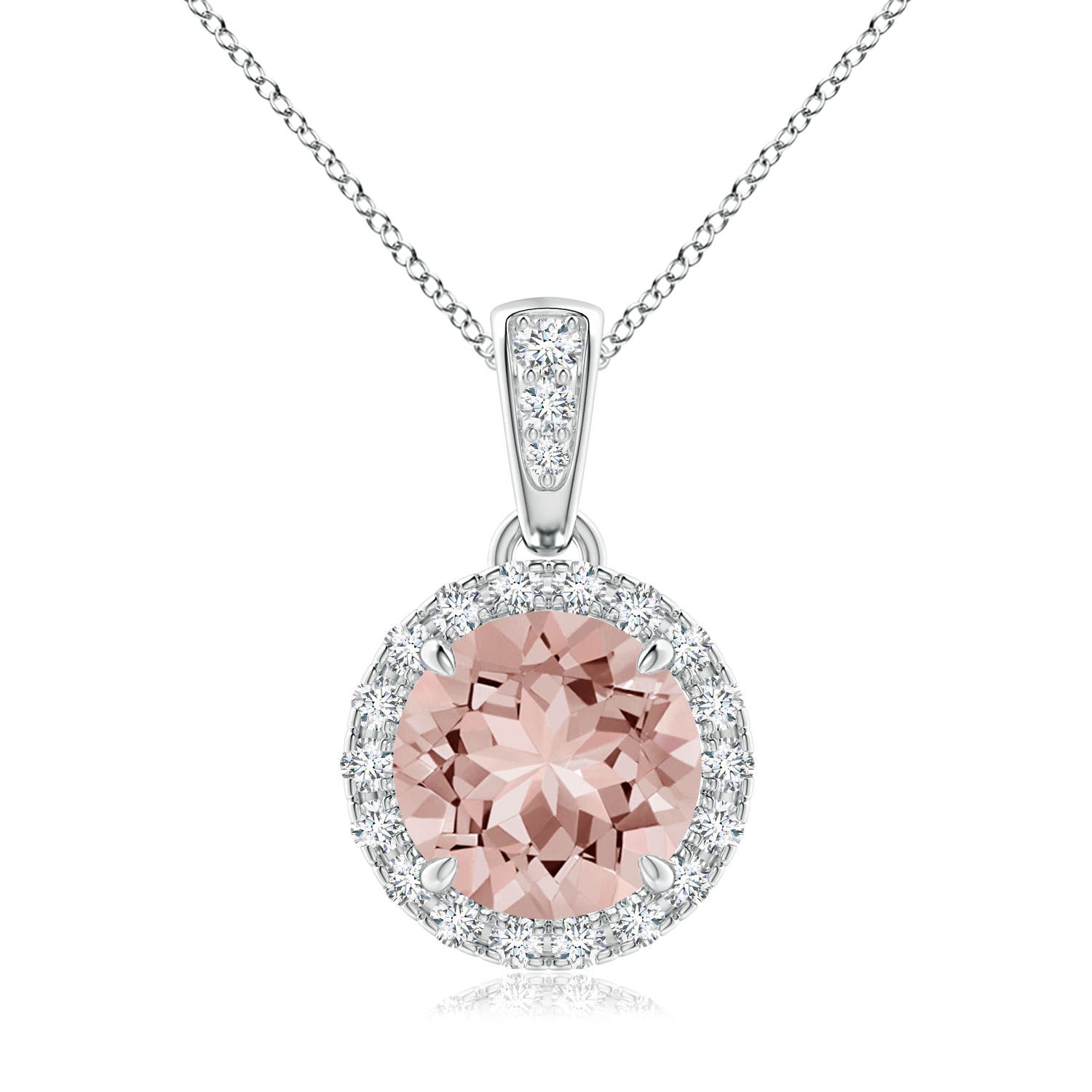 AAAA - Morganite / 1.31 CT / 14 KT White Gold