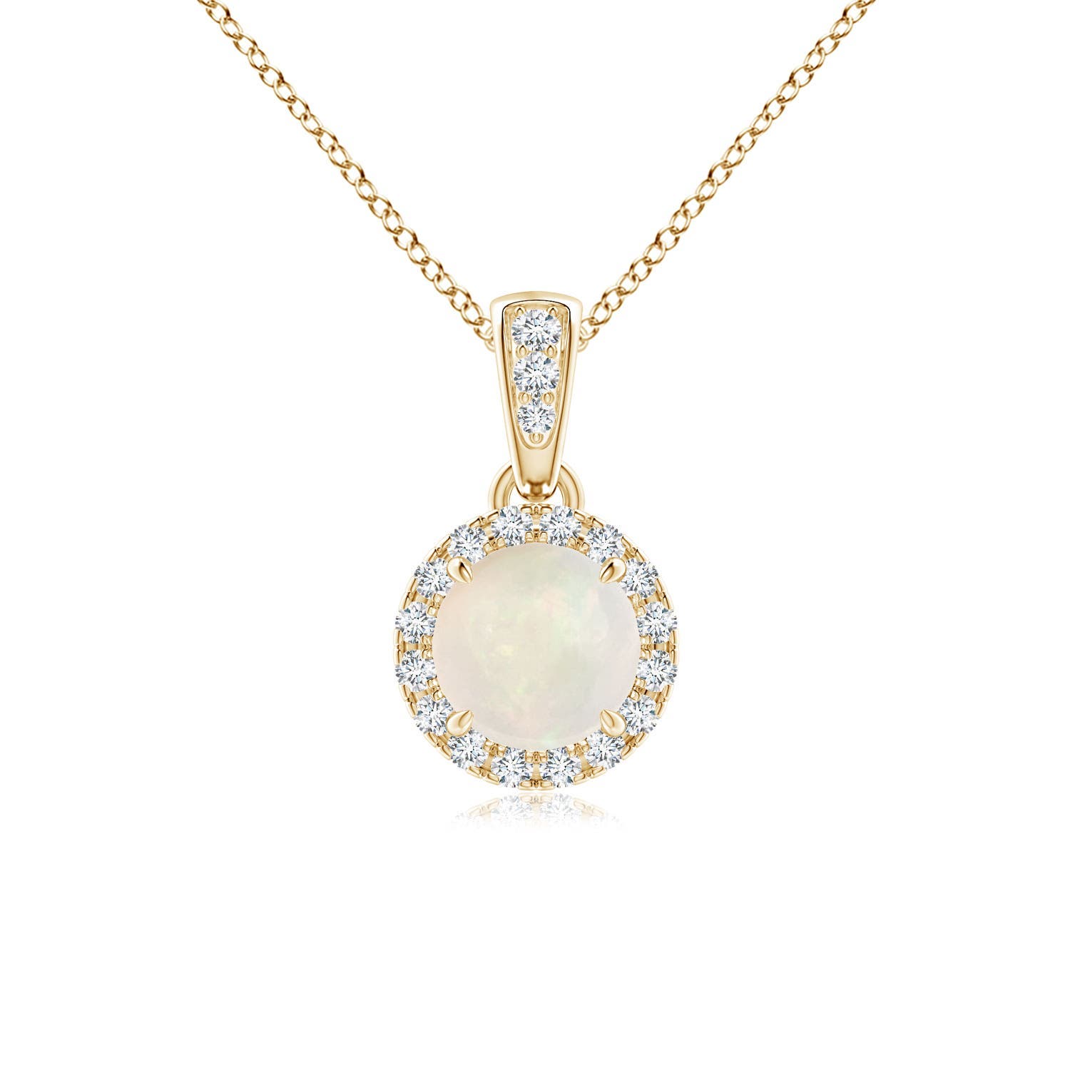 A - Opal / 0.41 CT / 14 KT Yellow Gold