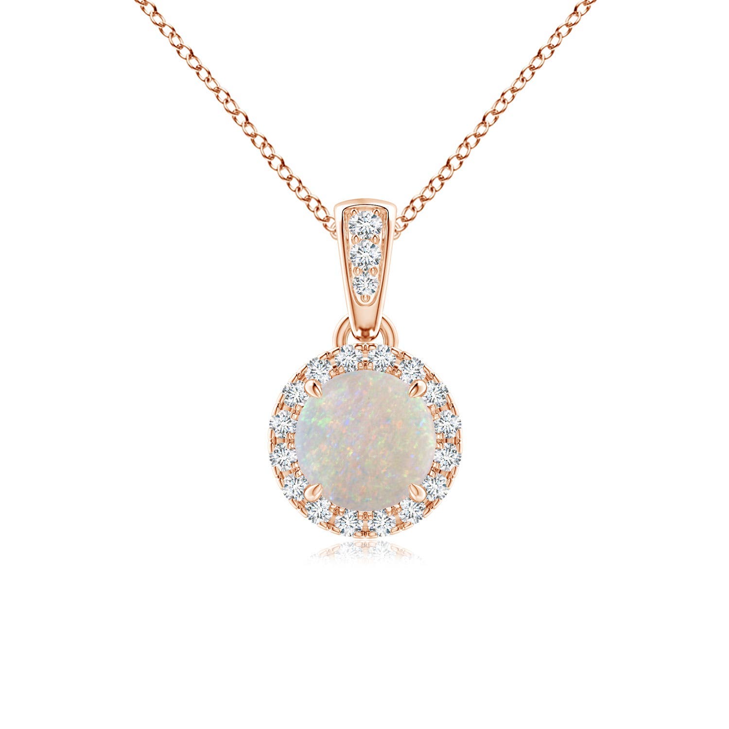 AA - Opal / 0.41 CT / 14 KT Rose Gold