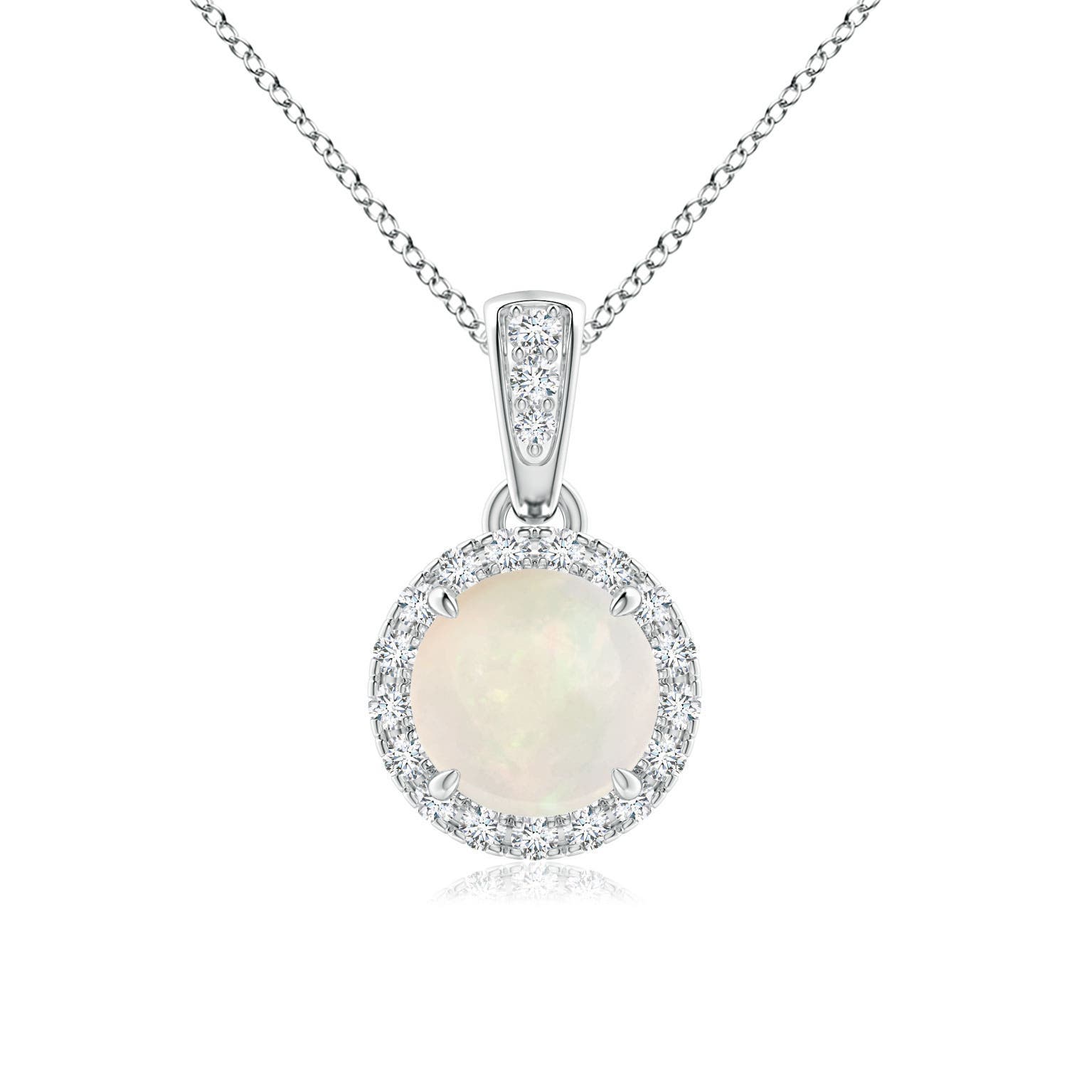 A - Opal / 0.63 CT / 14 KT White Gold