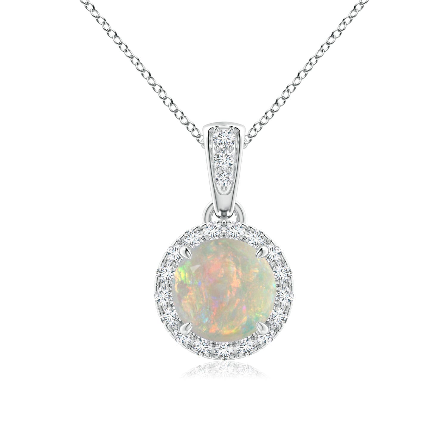 AAAA - Opal / 0.63 CT / 14 KT White Gold