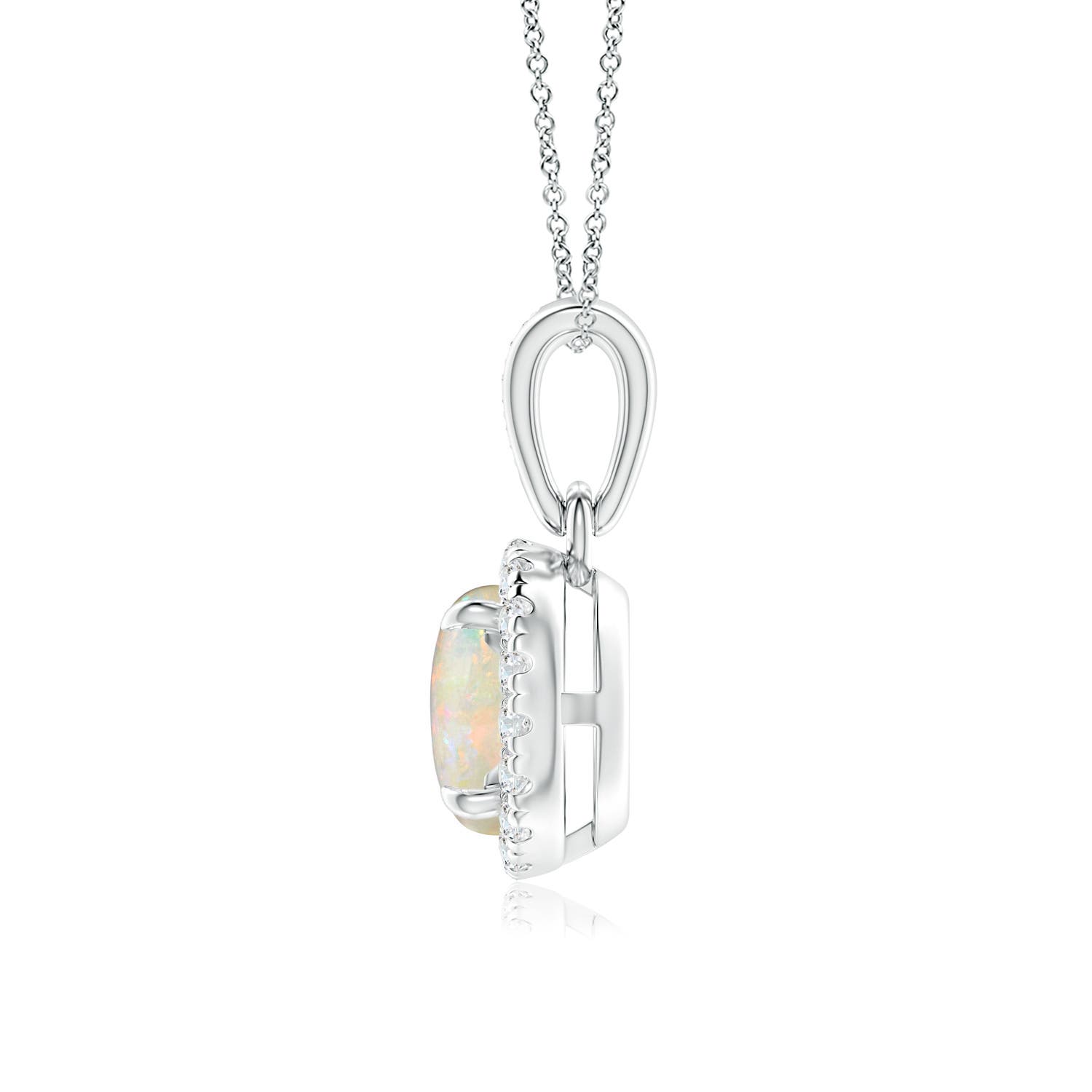 AAAA - Opal / 0.63 CT / 14 KT White Gold