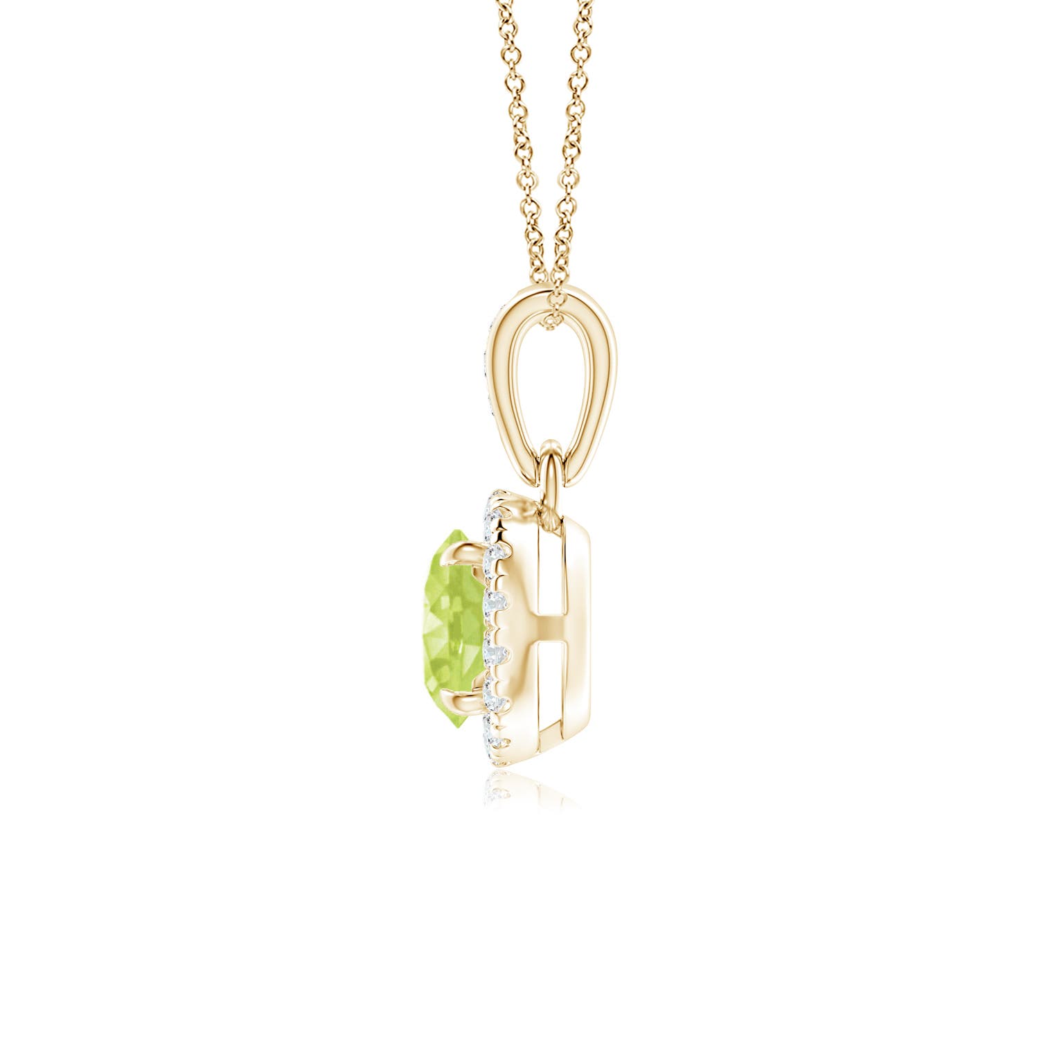 A - Peridot / 0.63 CT / 14 KT Yellow Gold