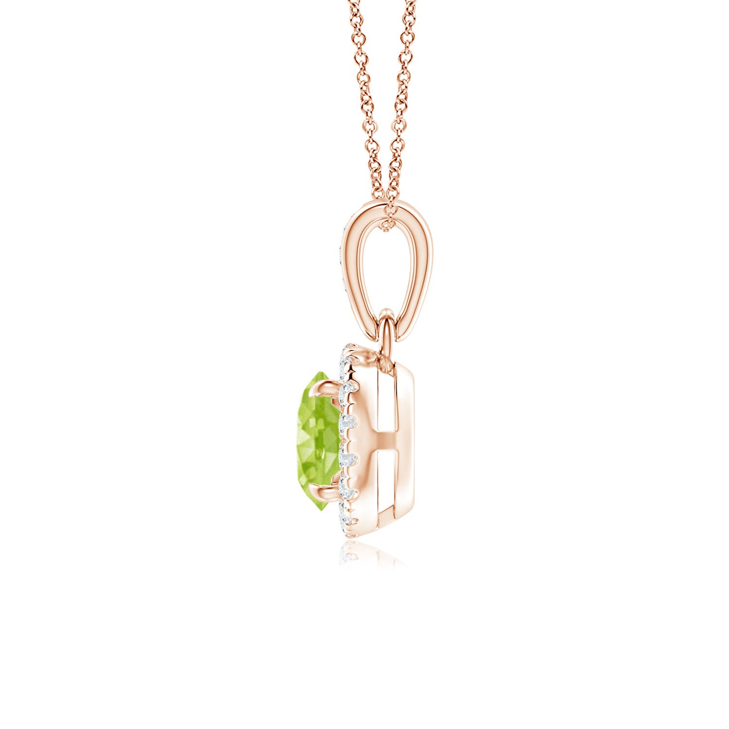 AA - Peridot / 0.63 CT / 14 KT Rose Gold