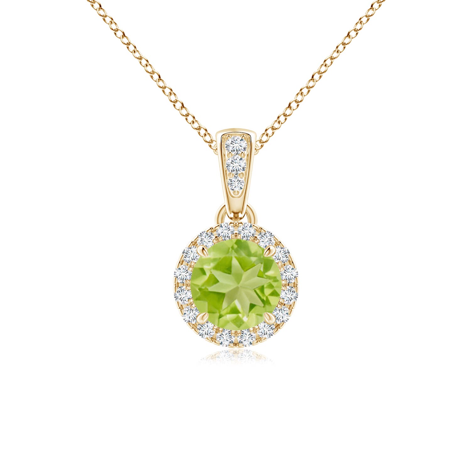 AA - Peridot / 0.63 CT / 14 KT Yellow Gold