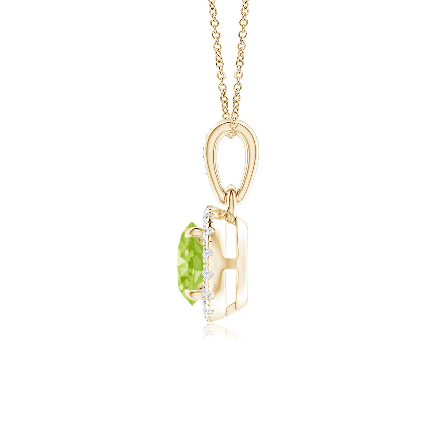 AA - Peridot / 0.63 CT / 14 KT Yellow Gold