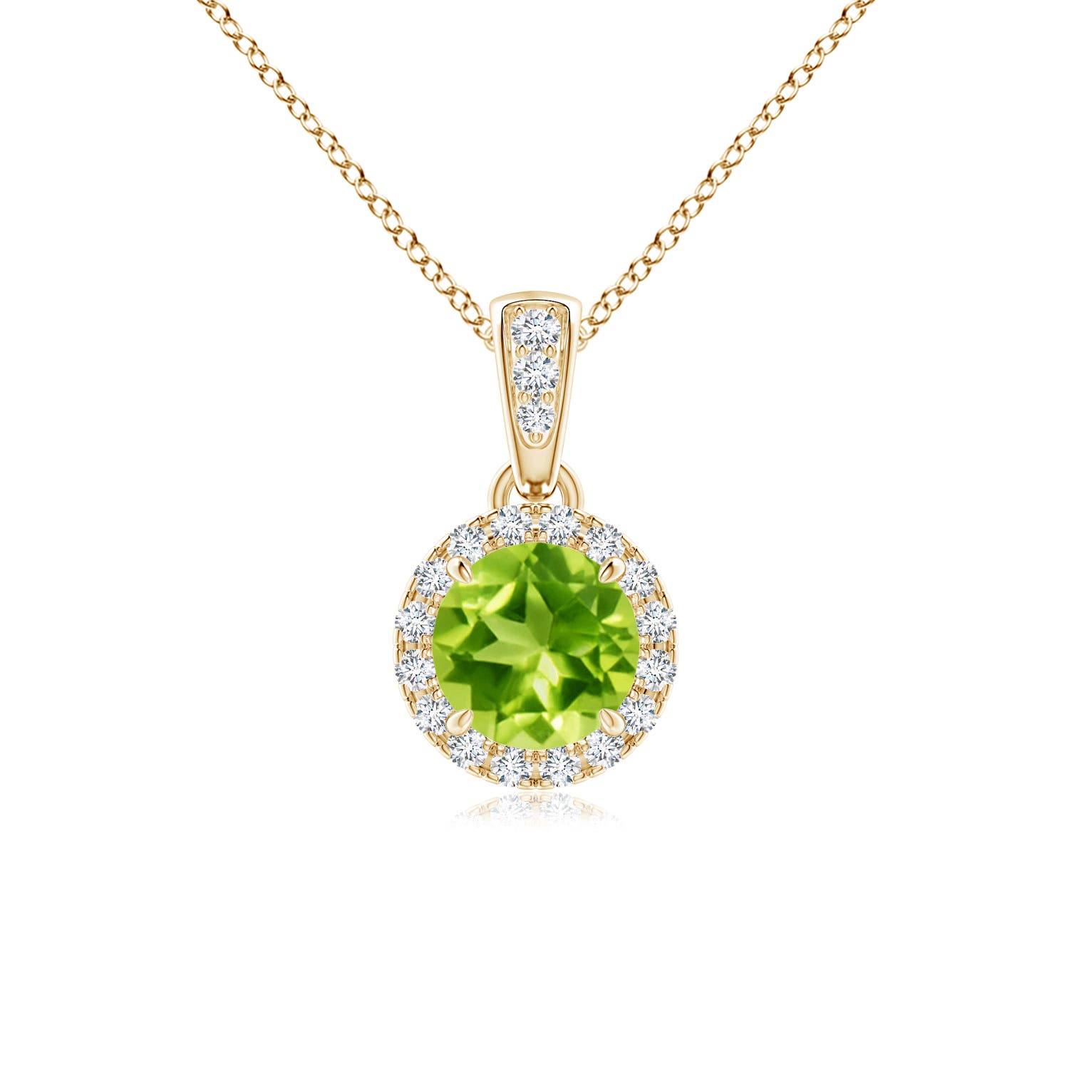 AAA - Peridot / 0.63 CT / 14 KT Yellow Gold