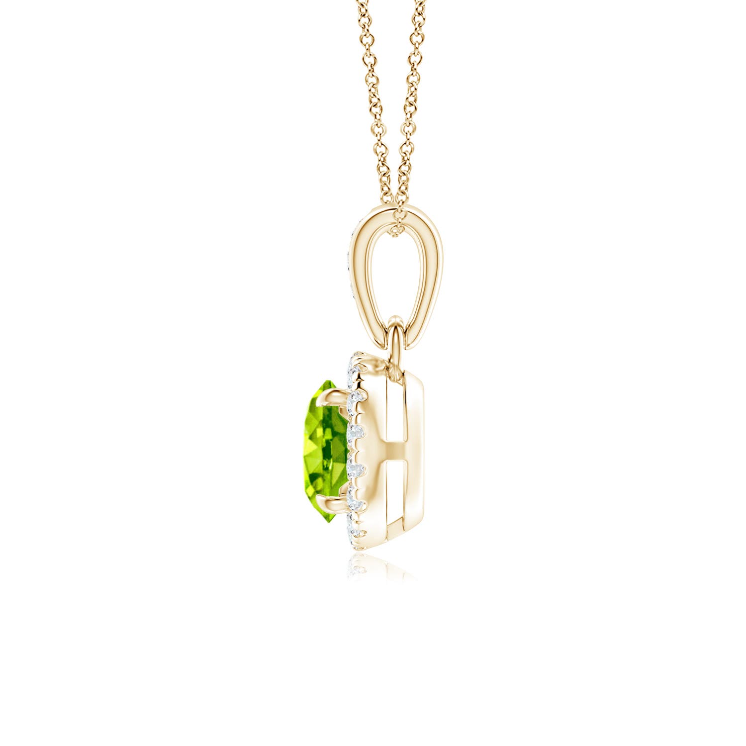 AAA - Peridot / 0.63 CT / 14 KT Yellow Gold