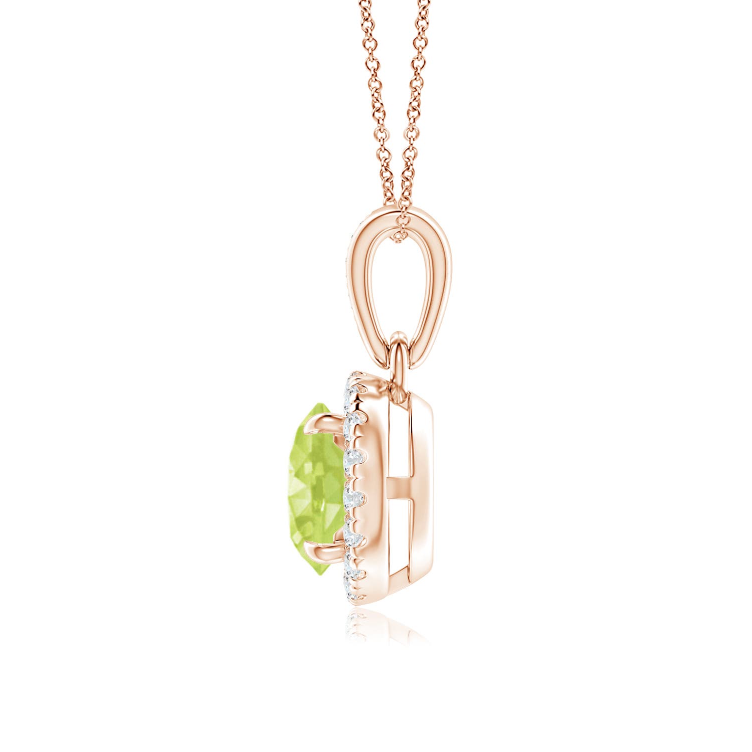 A - Peridot / 1.08 CT / 14 KT Rose Gold