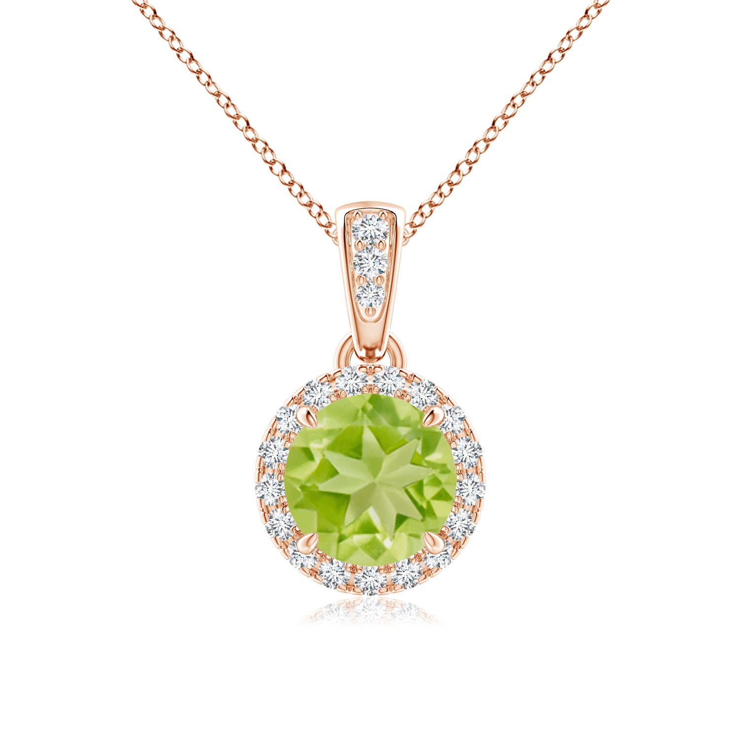 AA - Peridot / 1.08 CT / 14 KT Rose Gold