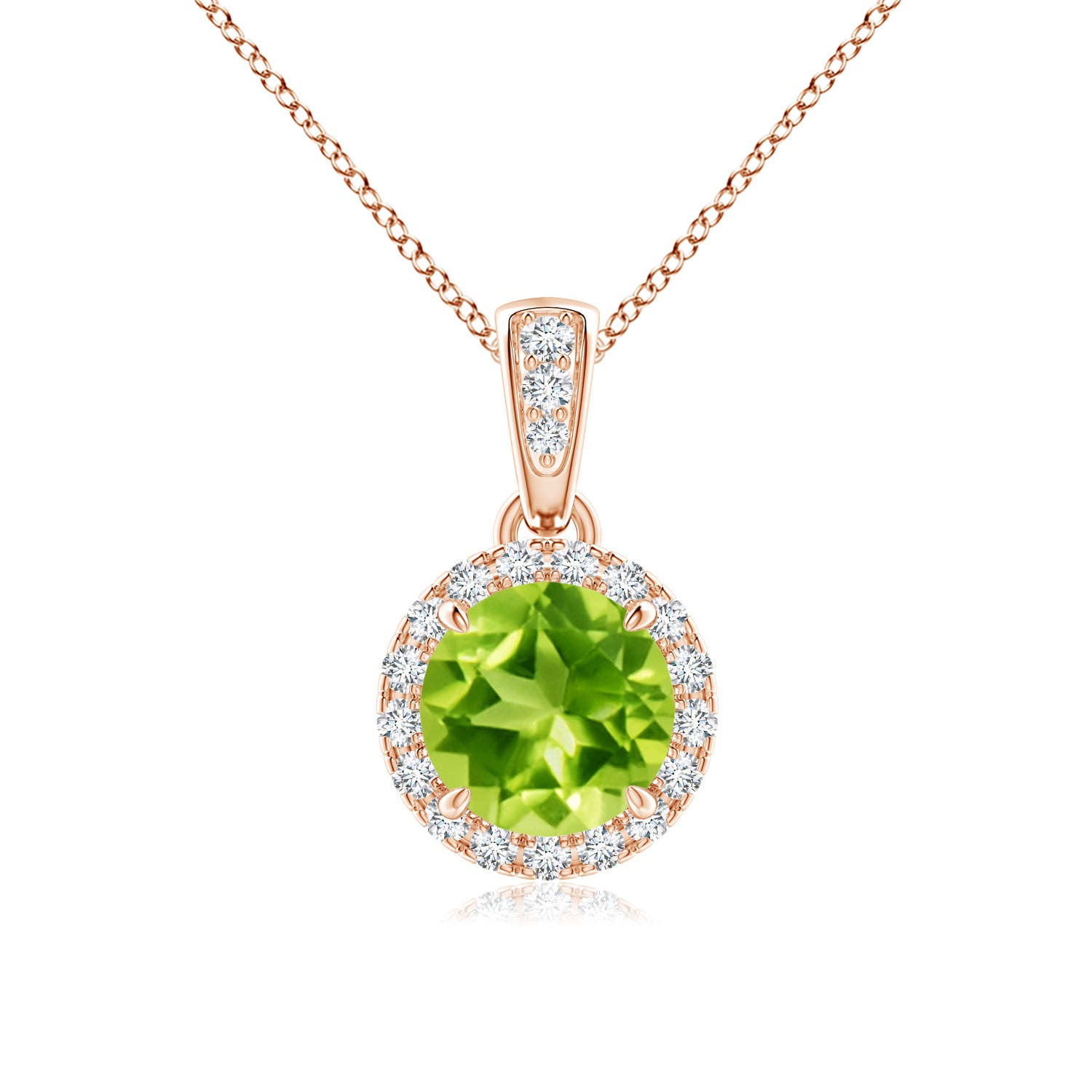 AAA - Peridot / 1.08 CT / 14 KT Rose Gold