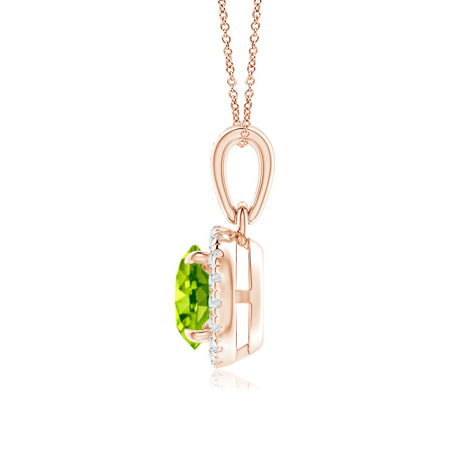 AAA - Peridot / 1.08 CT / 14 KT Rose Gold