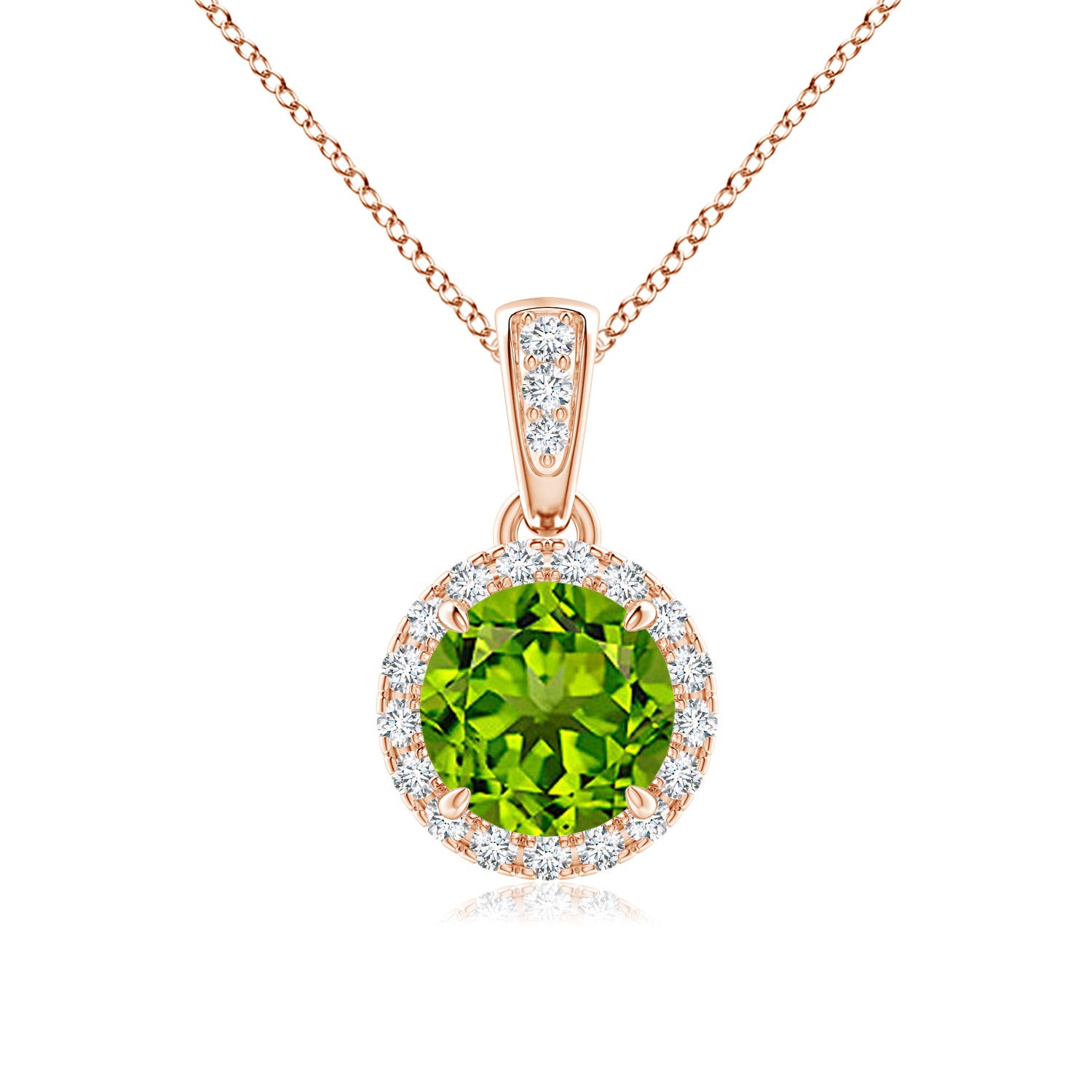 AAAA - Peridot / 1.08 CT / 14 KT Rose Gold