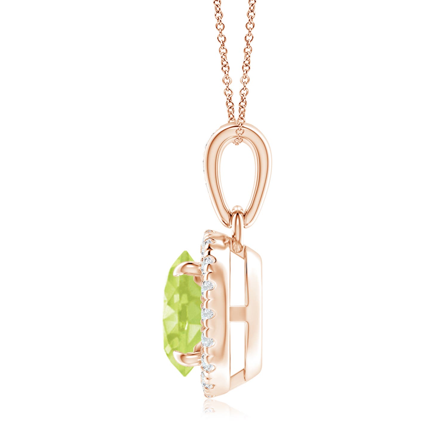 A - Peridot / 1.61 CT / 14 KT Rose Gold