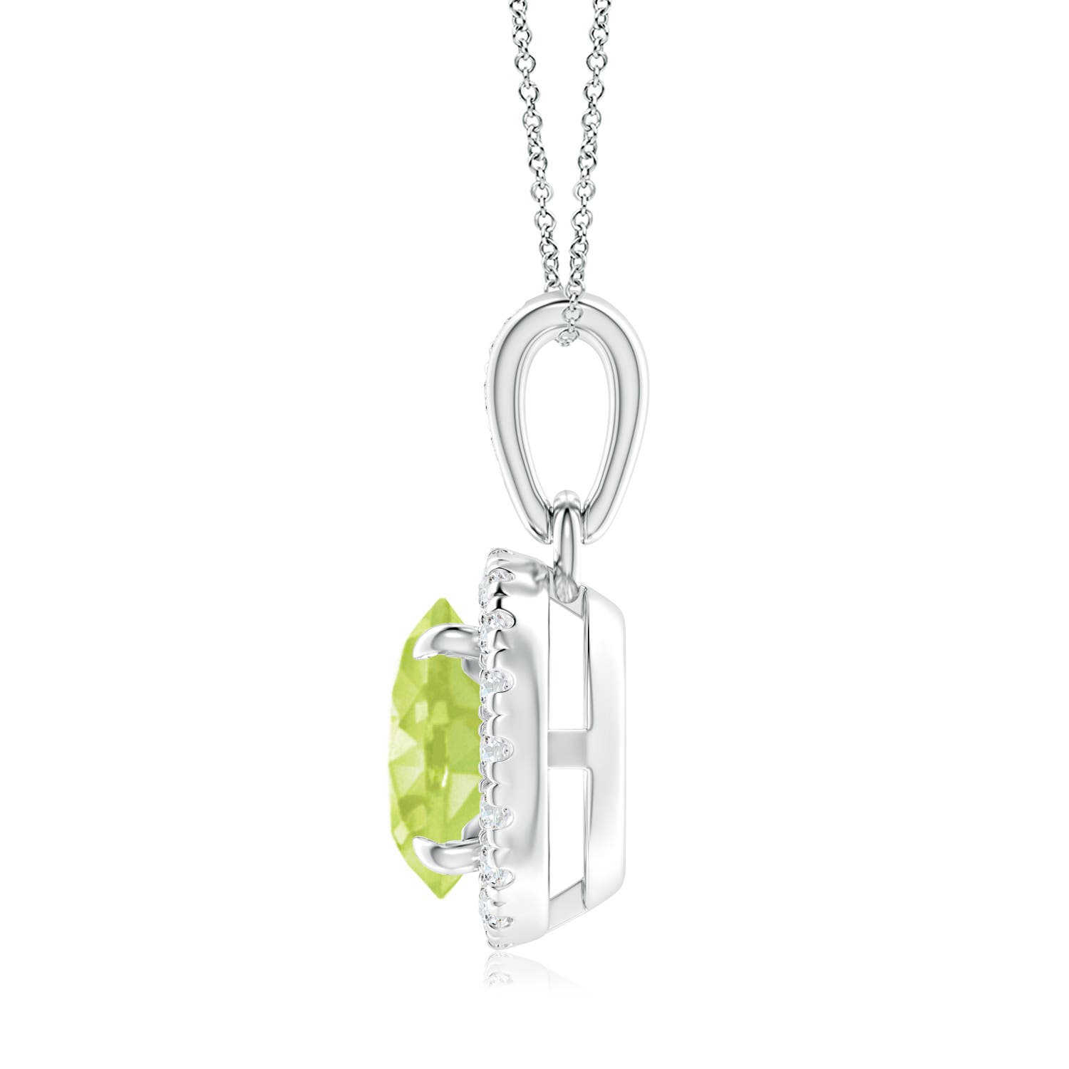 A - Peridot / 1.61 CT / 14 KT White Gold