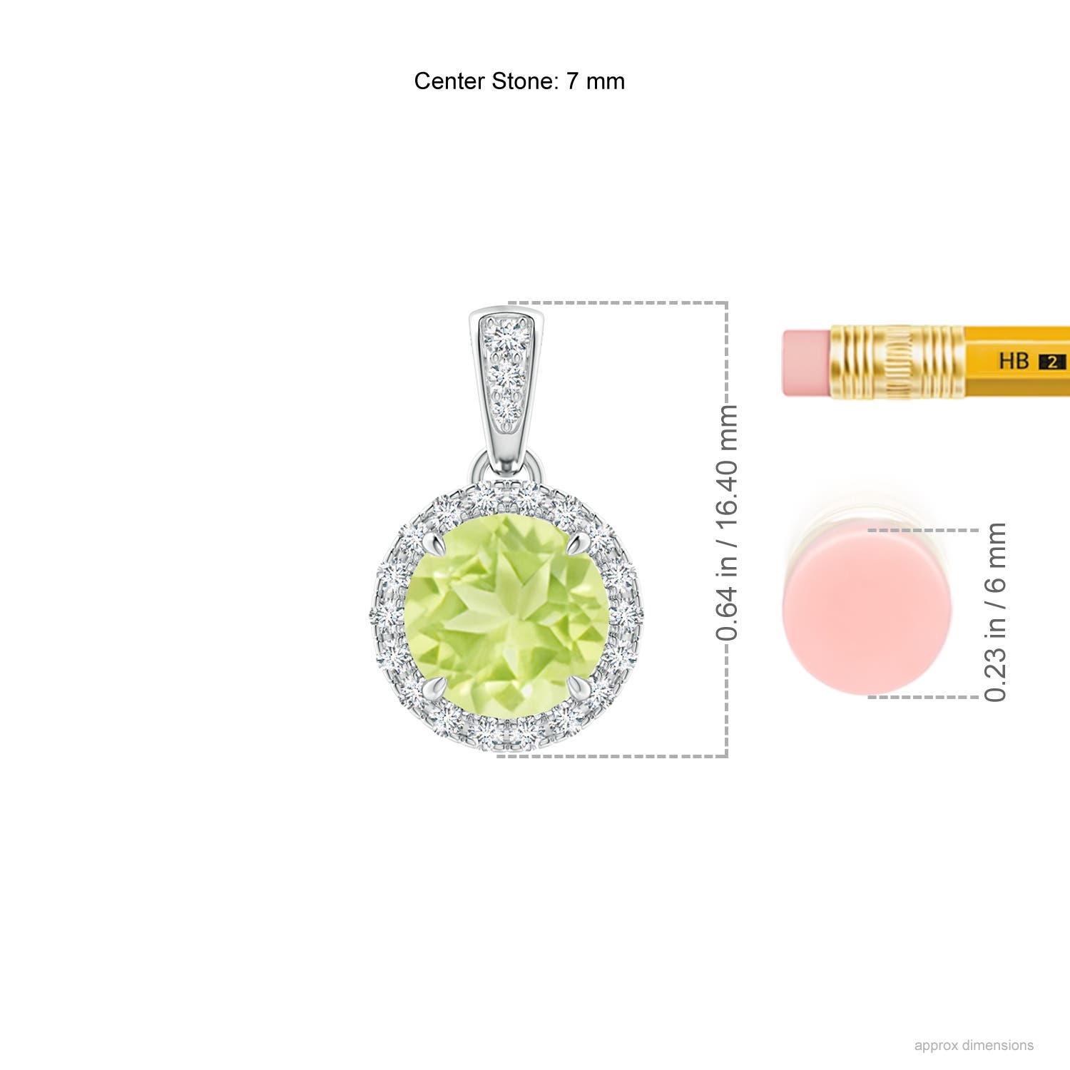 A - Peridot / 1.61 CT / 14 KT White Gold