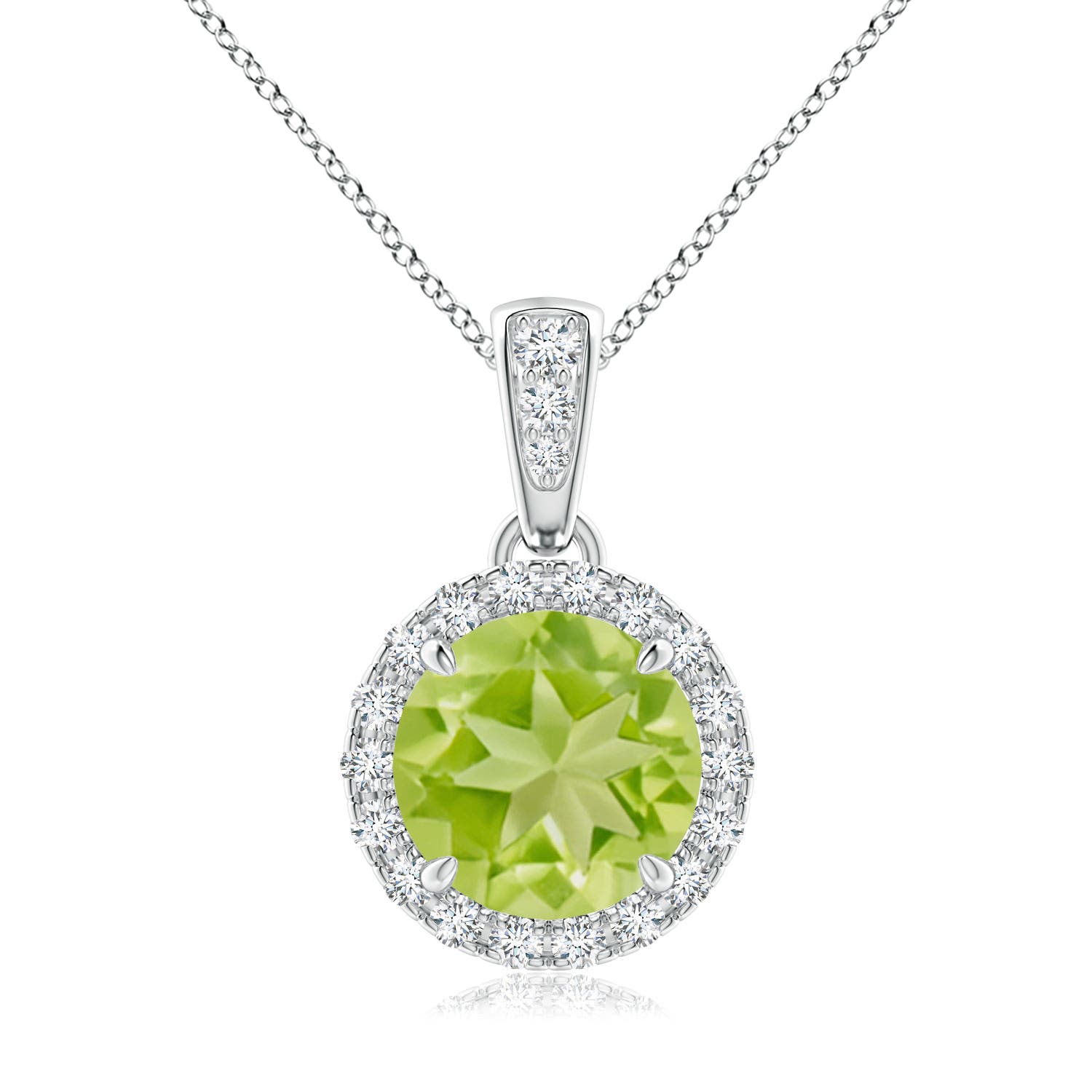 AA - Peridot / 1.61 CT / 14 KT White Gold