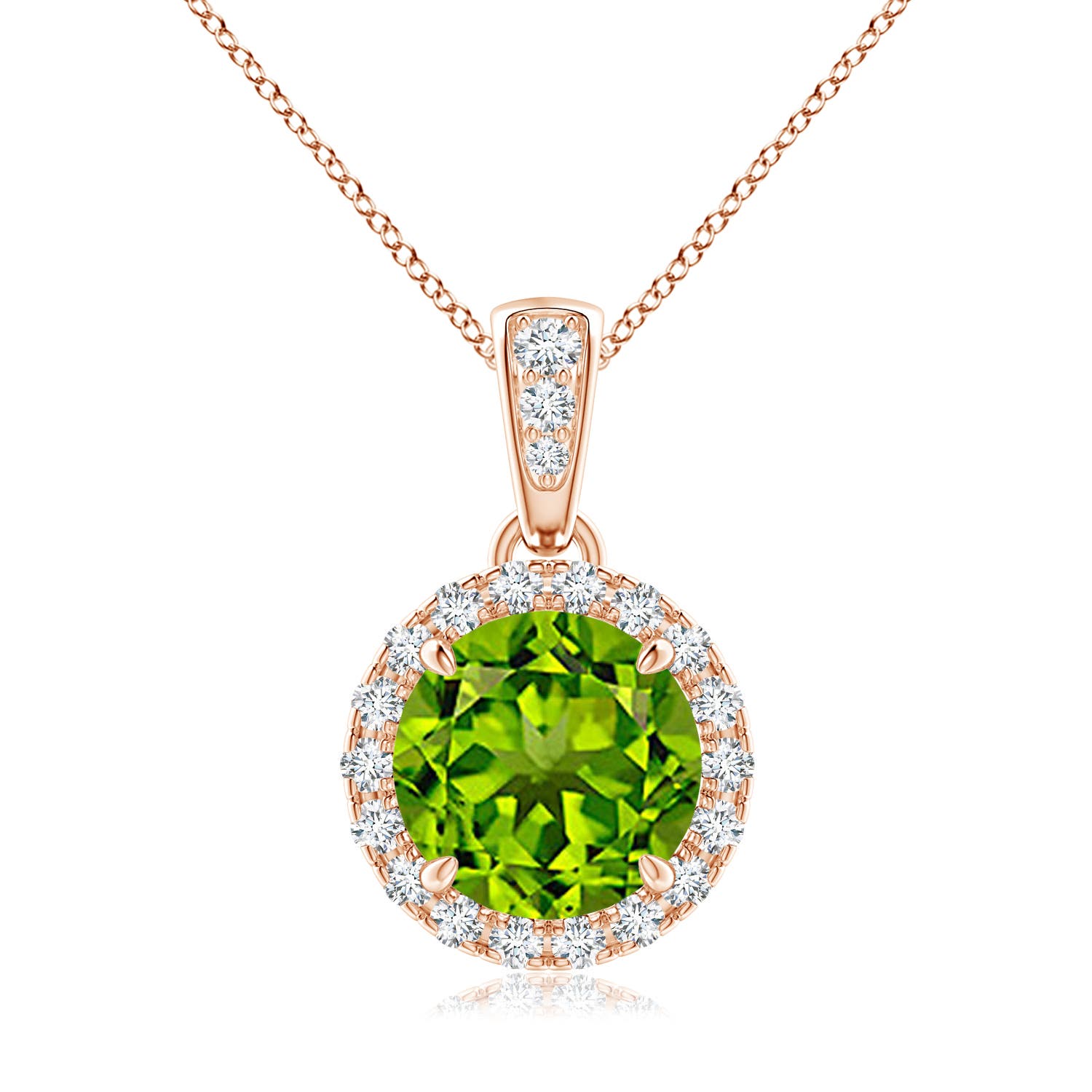 AAAA - Peridot / 1.61 CT / 14 KT Rose Gold