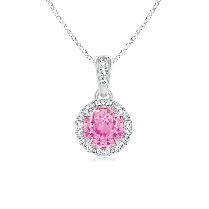 A - Pink Sapphire / 0.68 CT / 14 KT White Gold