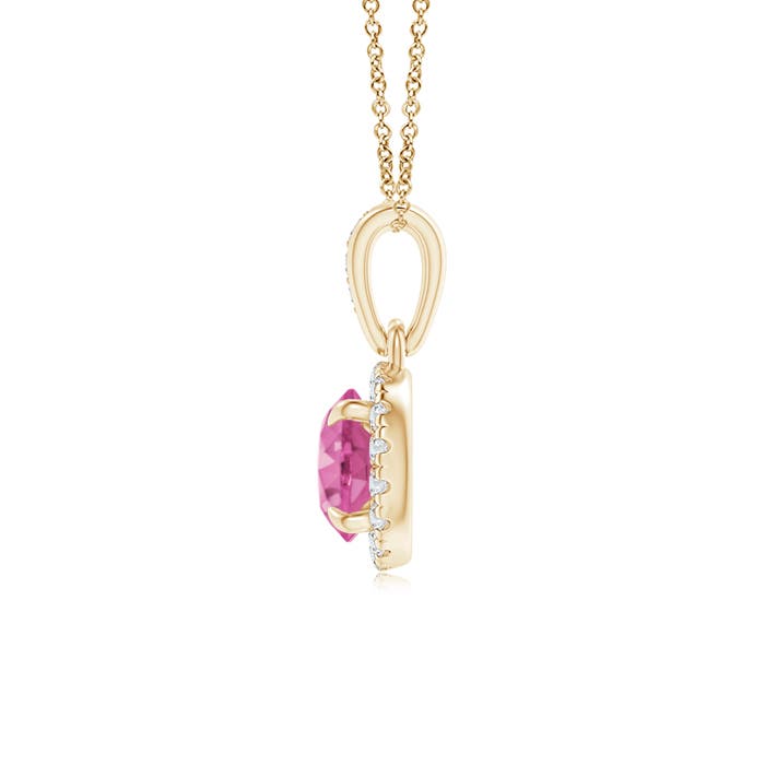 AAA - Pink Sapphire / 0.68 CT / 14 KT Yellow Gold