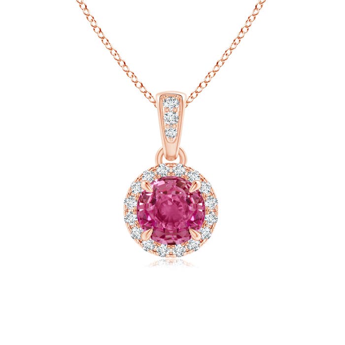 AAAA - Pink Sapphire / 0.68 CT / 14 KT Rose Gold