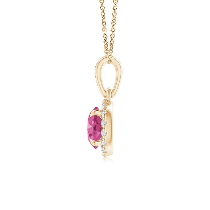 AAAA - Pink Sapphire / 0.68 CT / 14 KT Yellow Gold