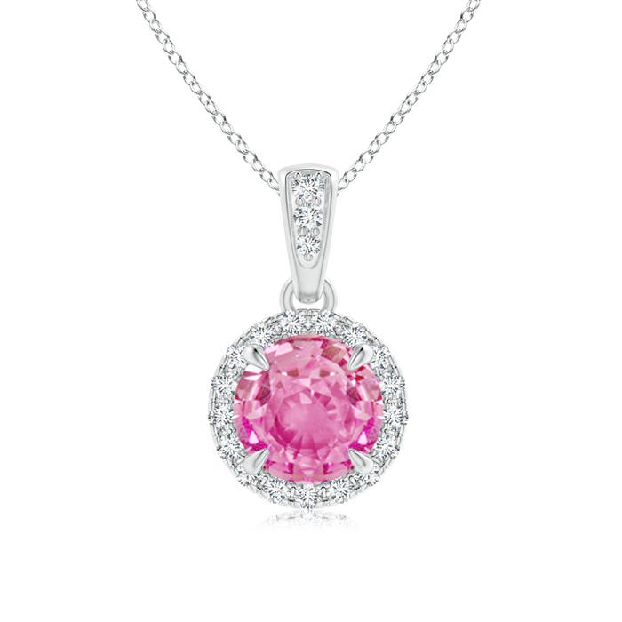 AA - Pink Sapphire / 1.13 CT / 14 KT White Gold