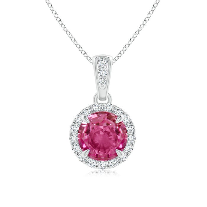 AAAA - Pink Sapphire / 1.13 CT / 14 KT White Gold