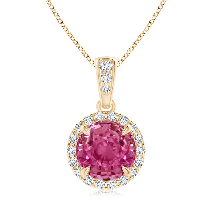 AAAA - Pink Sapphire / 1.81 CT / 14 KT Yellow Gold