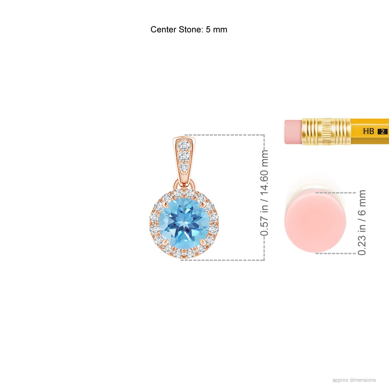 A - Swiss Blue Topaz / 0.68 CT / 14 KT Rose Gold