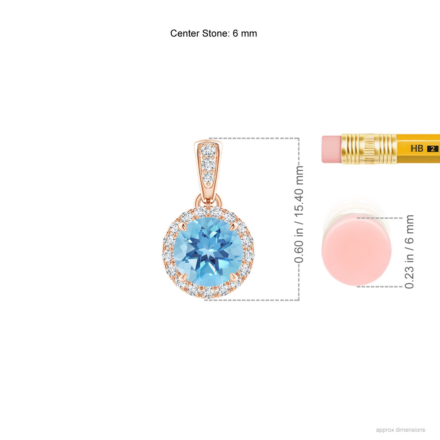 A - Swiss Blue Topaz / 1.08 CT / 14 KT Rose Gold