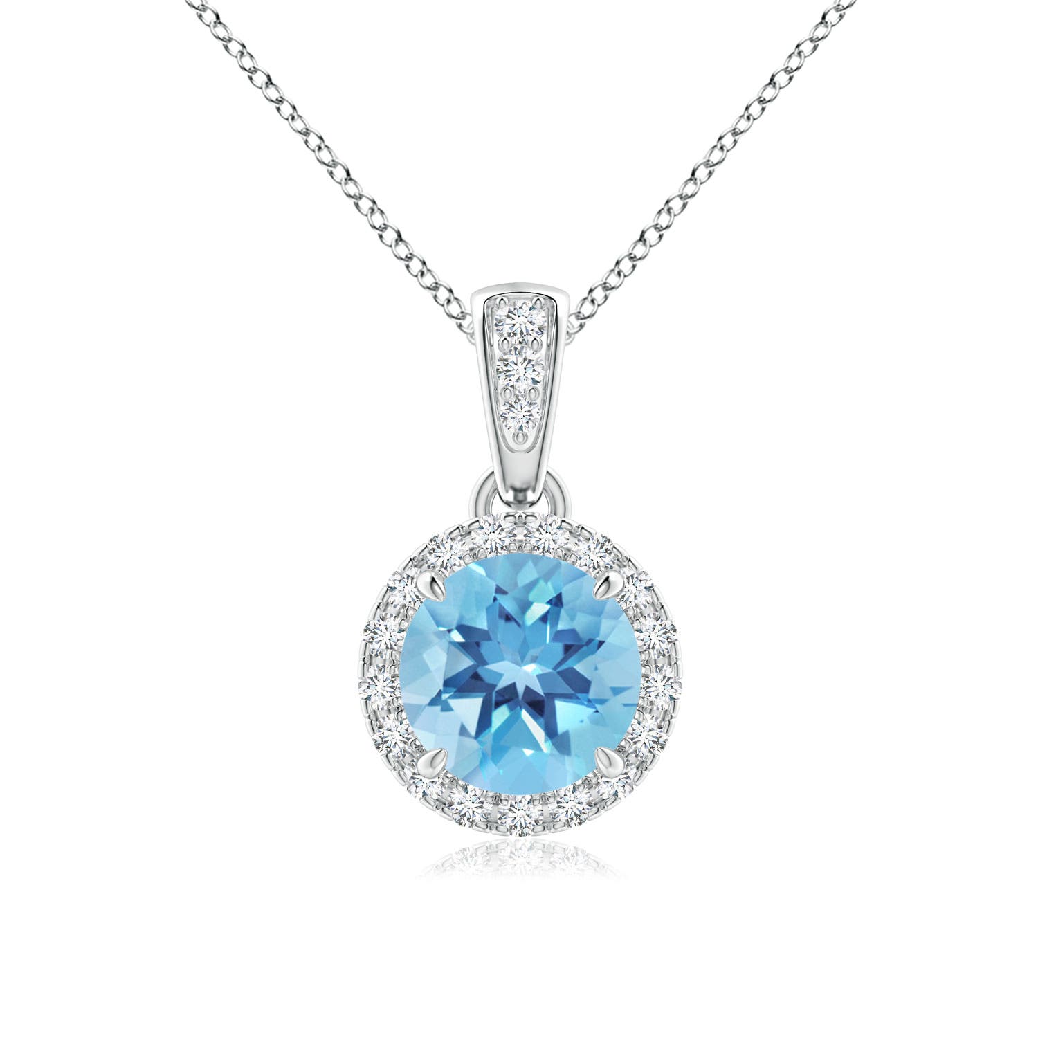 A - Swiss Blue Topaz / 1.08 CT / 14 KT White Gold