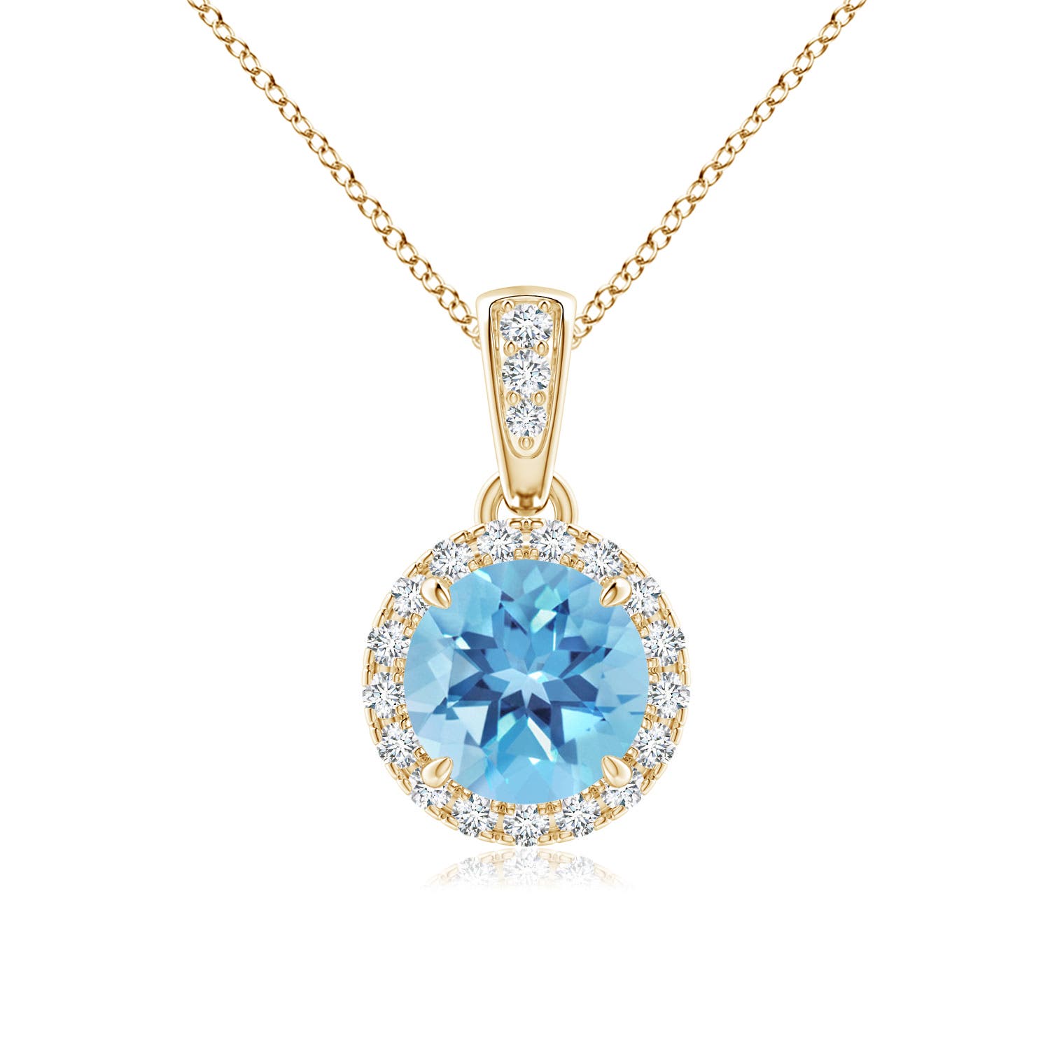 A - Swiss Blue Topaz / 1.08 CT / 14 KT Yellow Gold