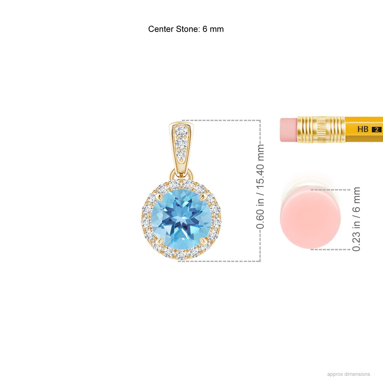 A - Swiss Blue Topaz / 1.08 CT / 14 KT Yellow Gold