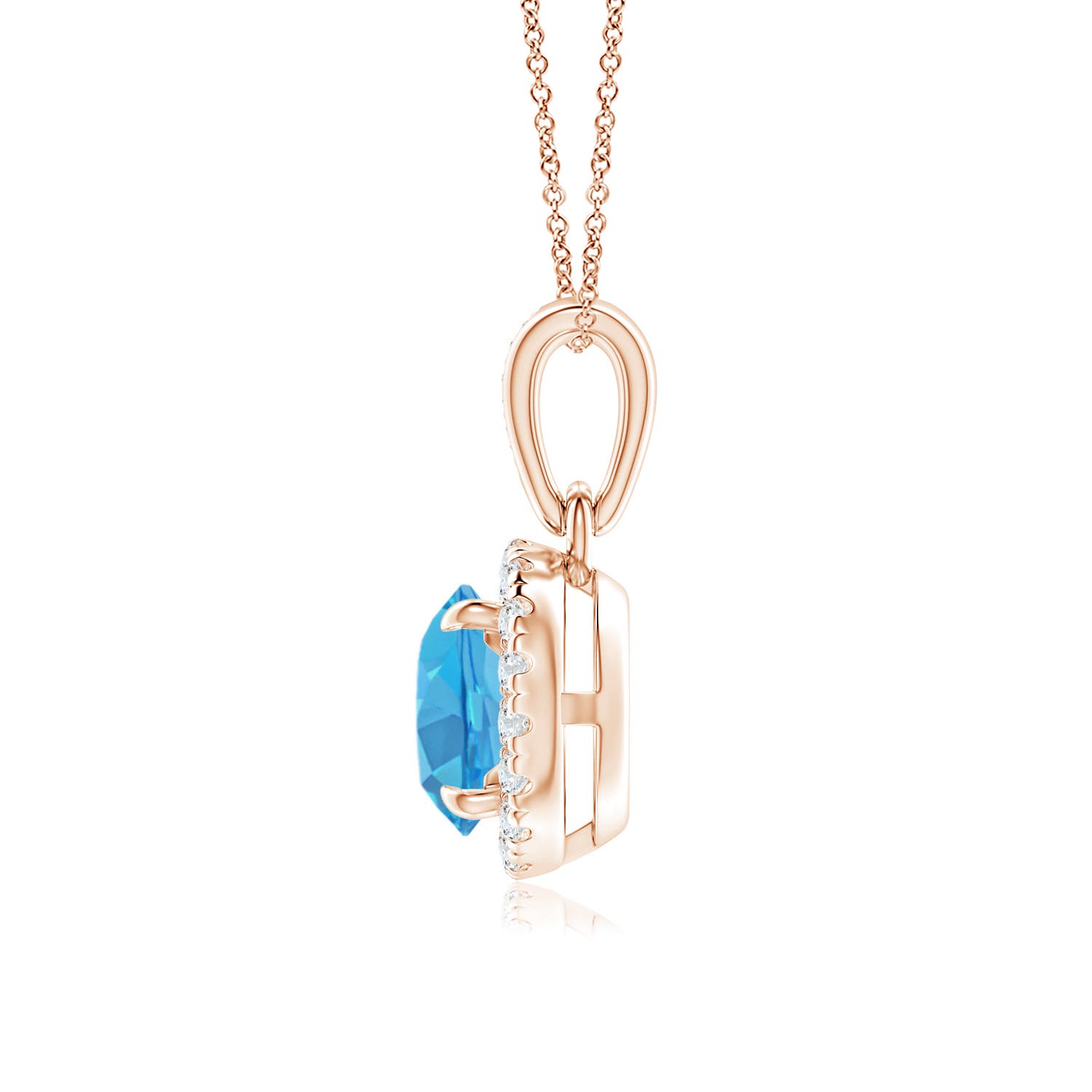 AA - Swiss Blue Topaz / 1.08 CT / 14 KT Rose Gold