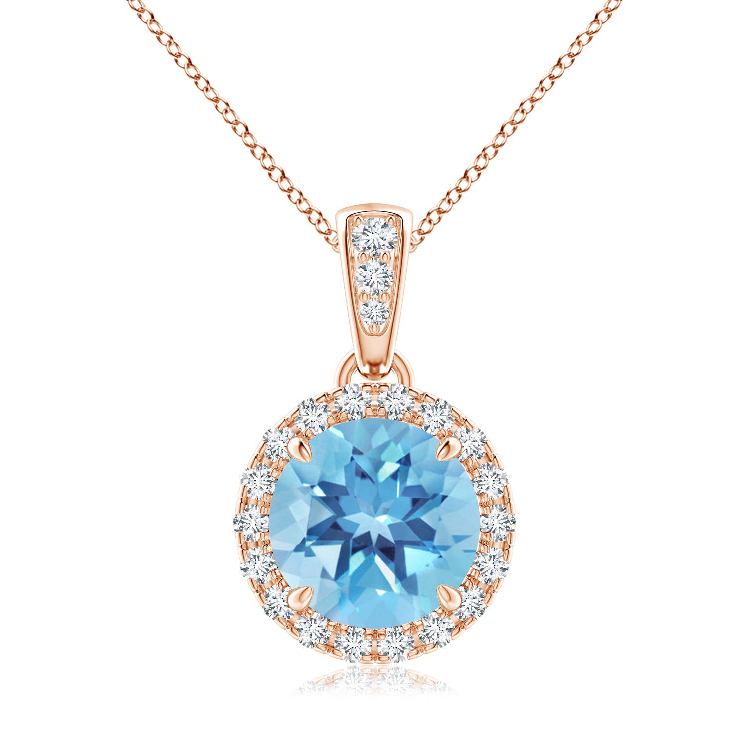 A - Swiss Blue Topaz / 1.76 CT / 14 KT Rose Gold