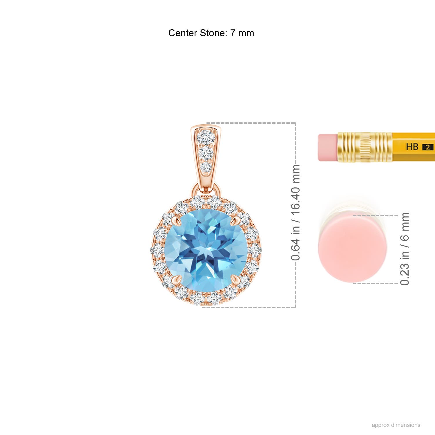 A - Swiss Blue Topaz / 1.76 CT / 14 KT Rose Gold