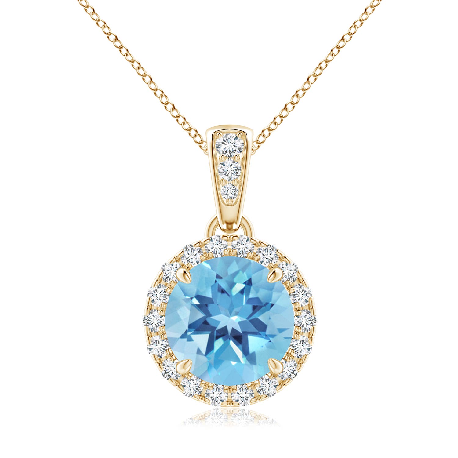 A - Swiss Blue Topaz / 1.76 CT / 14 KT Yellow Gold