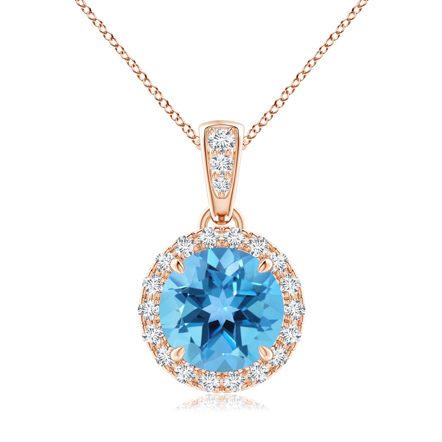 AA - Swiss Blue Topaz / 1.76 CT / 14 KT Rose Gold