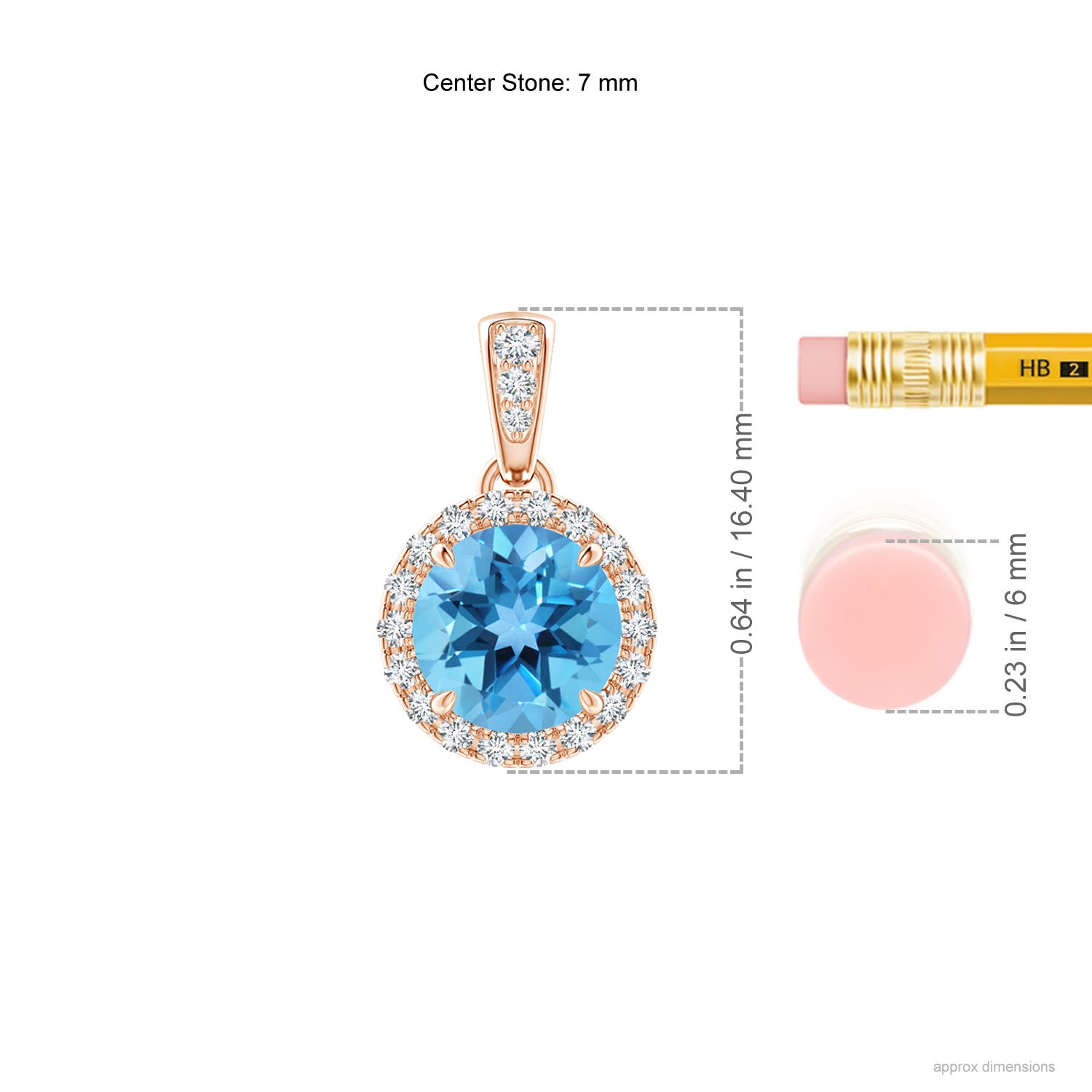 AA - Swiss Blue Topaz / 1.76 CT / 14 KT Rose Gold