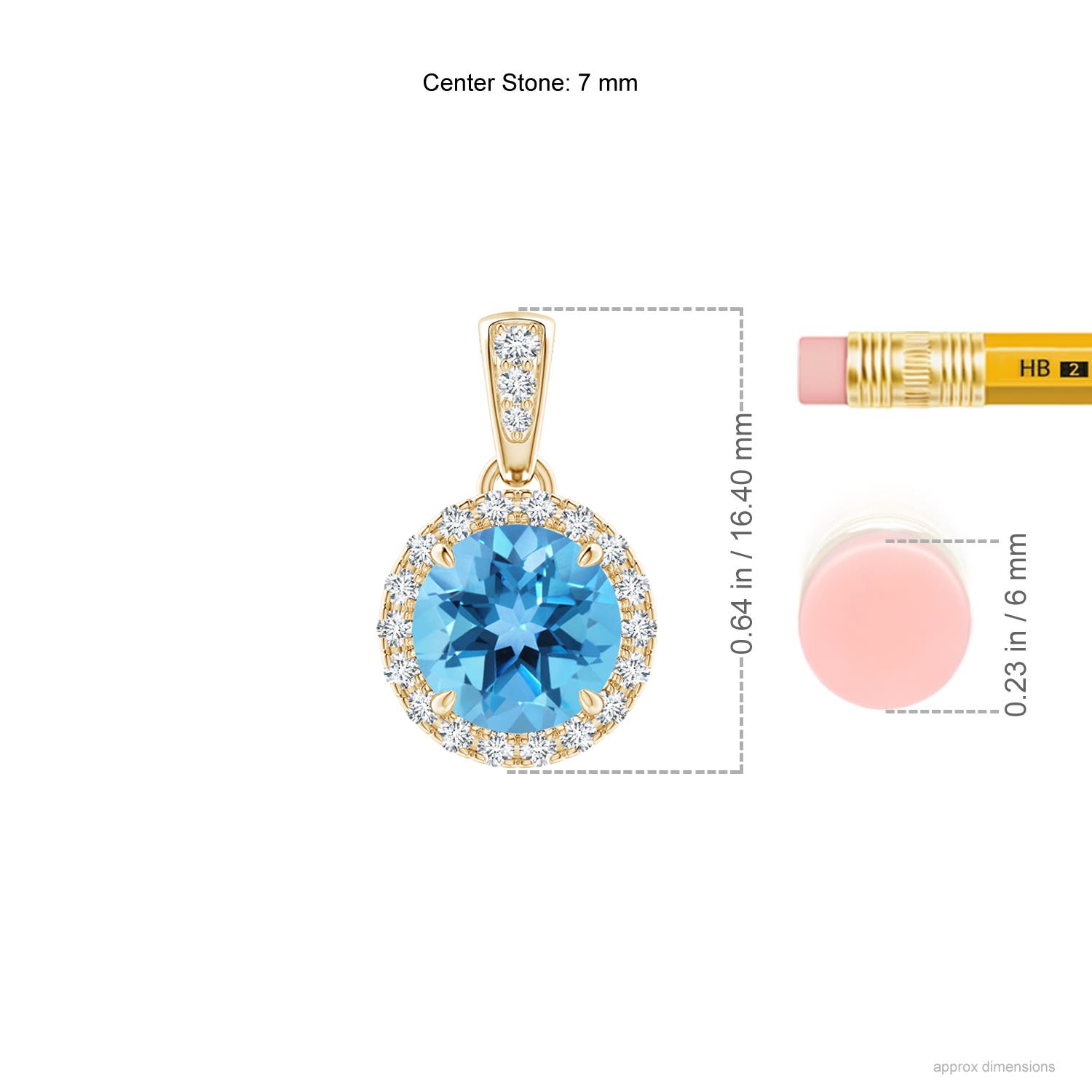 AA - Swiss Blue Topaz / 1.76 CT / 14 KT Yellow Gold