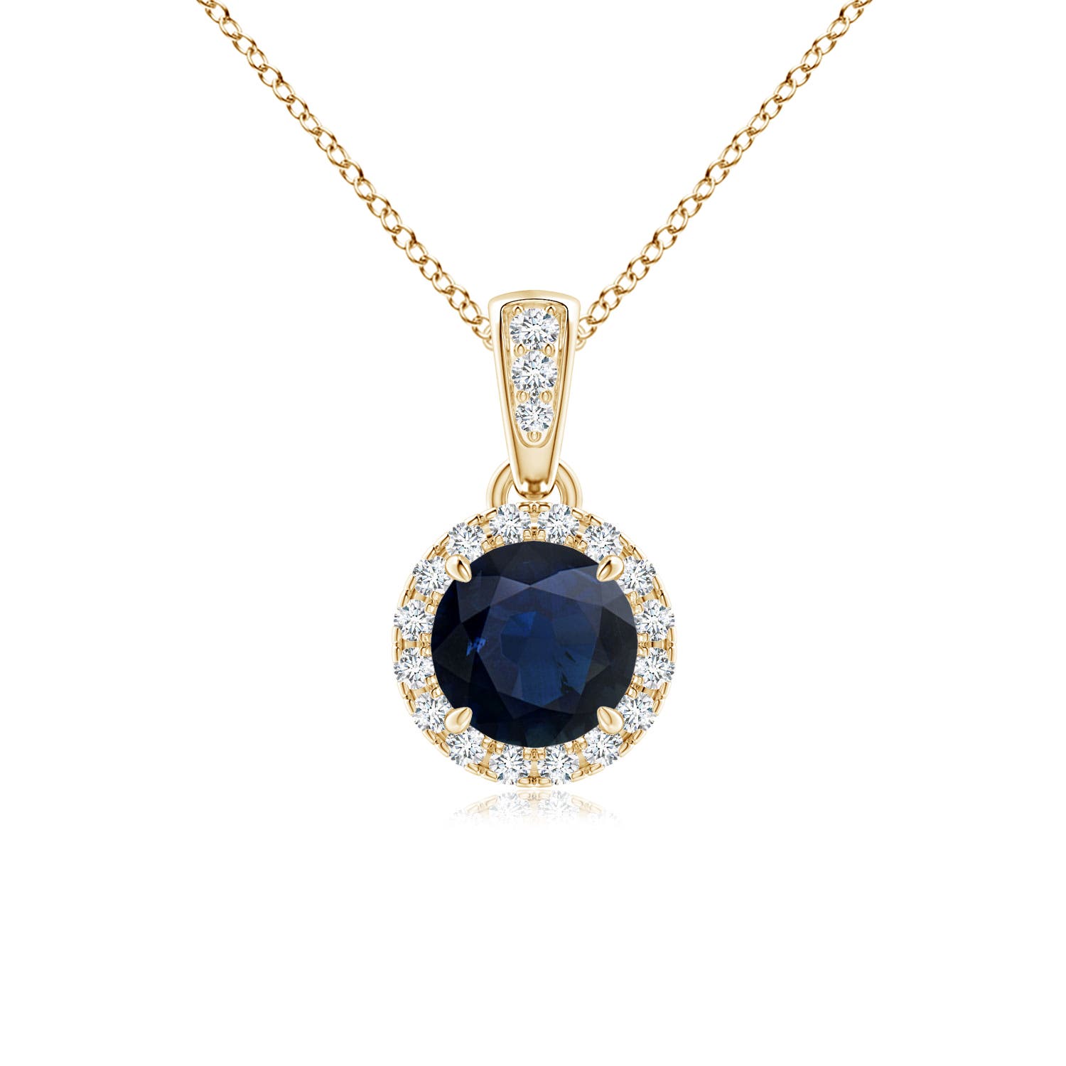 A - Blue Sapphire / 0.68 CT / 14 KT Yellow Gold