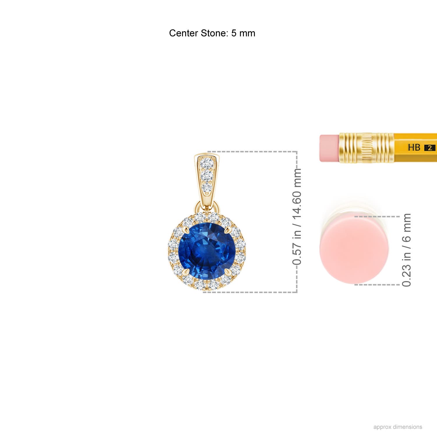 AAA - Blue Sapphire / 0.68 CT / 14 KT Yellow Gold