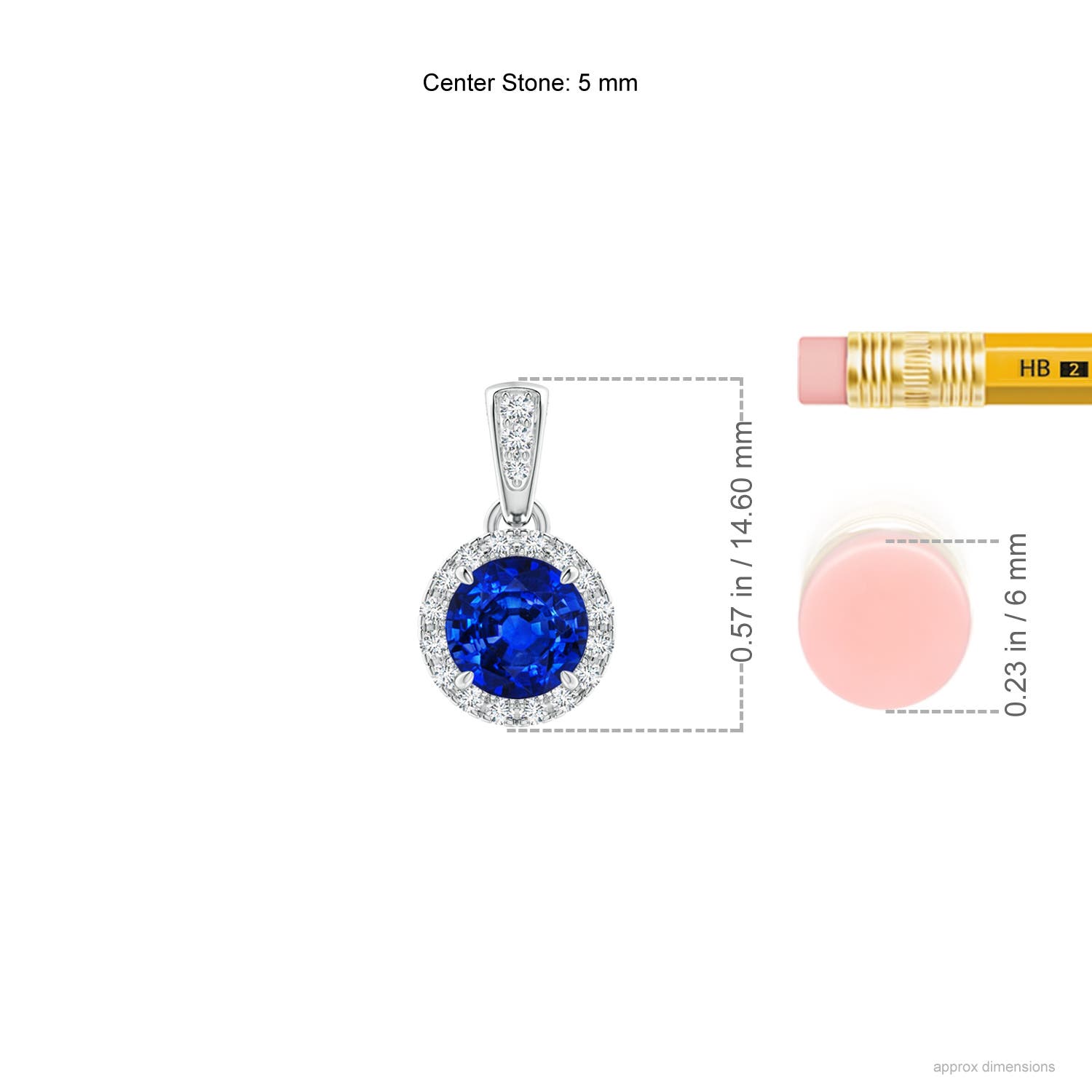 AAAA - Blue Sapphire / 0.68 CT / 14 KT White Gold