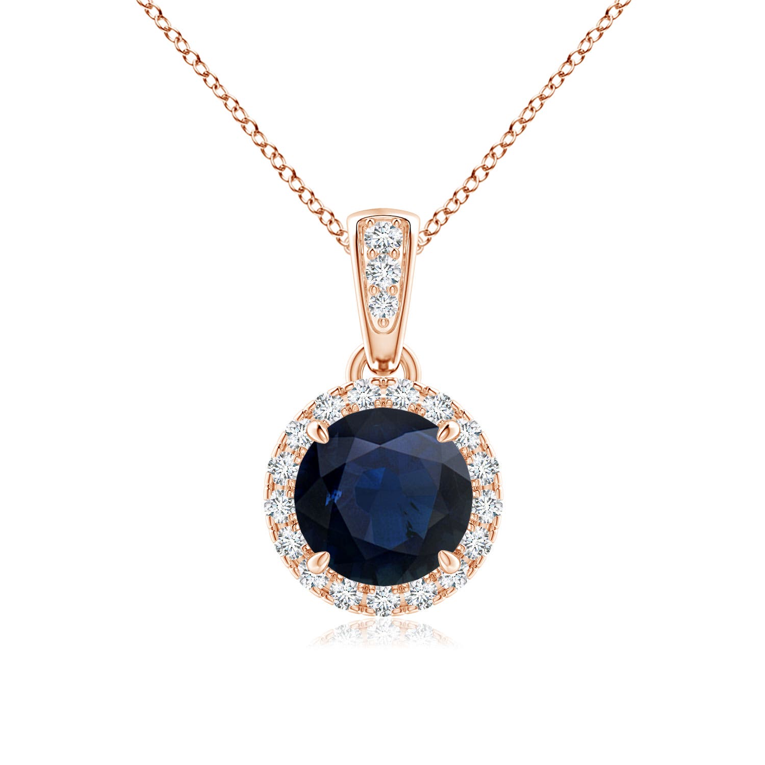 A - Blue Sapphire / 1.13 CT / 14 KT Rose Gold