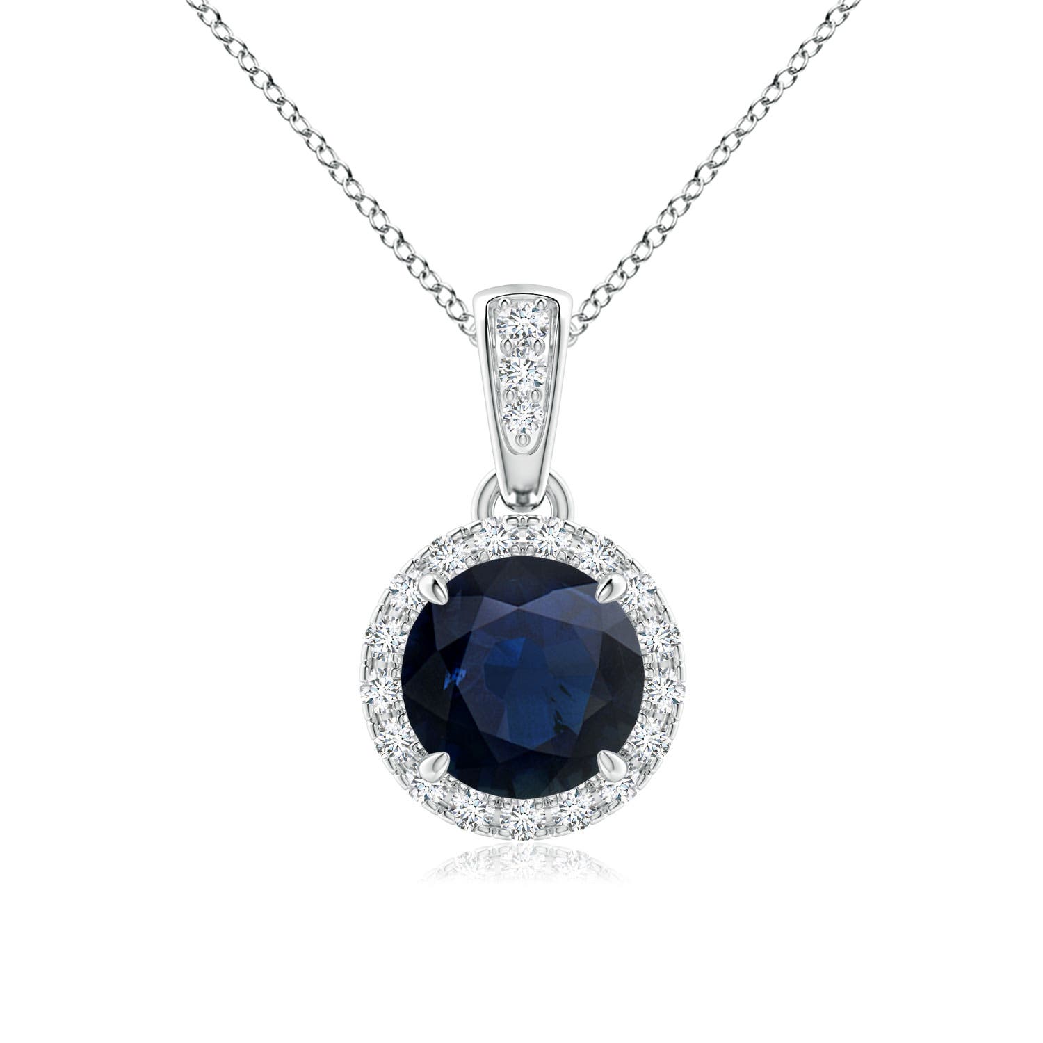 A - Blue Sapphire / 1.13 CT / 14 KT White Gold