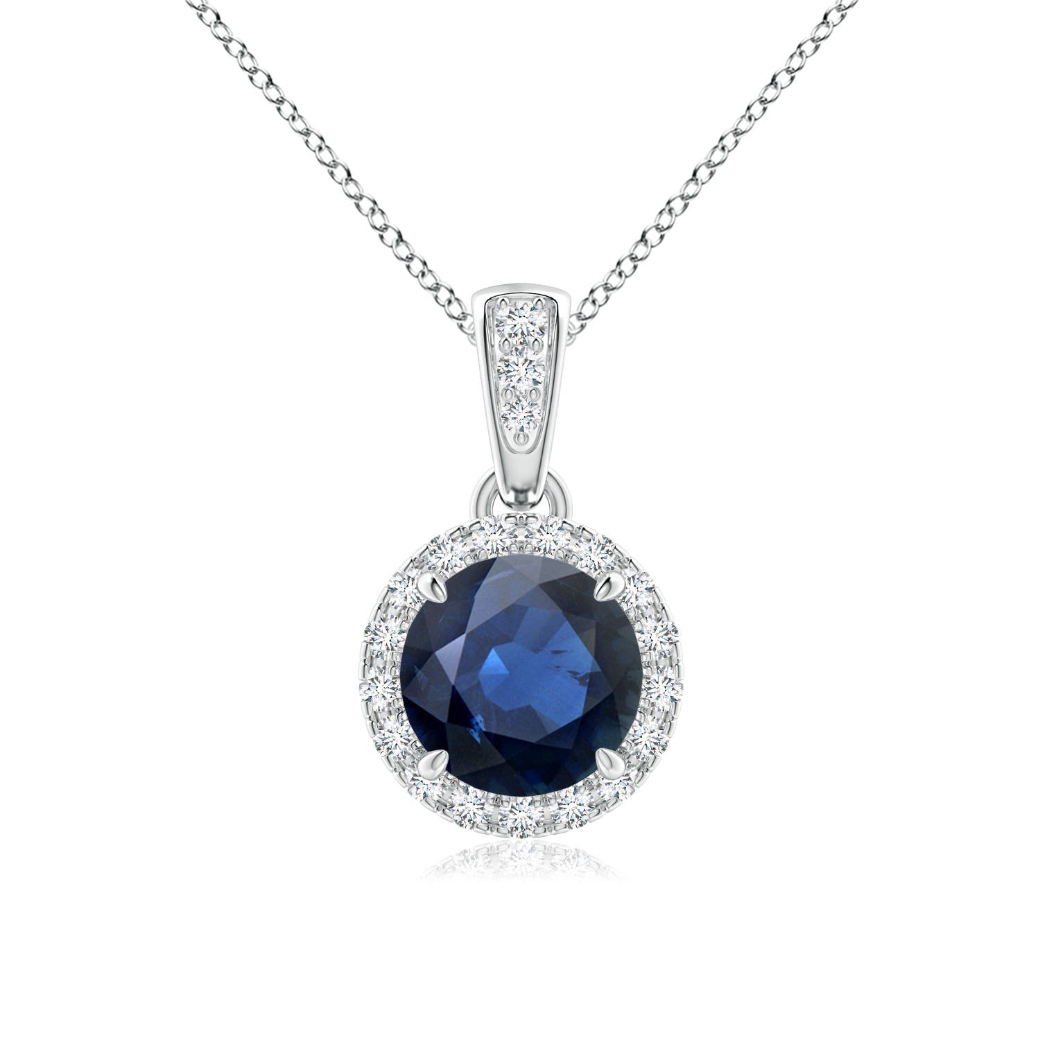 AA - Blue Sapphire / 1.13 CT / 14 KT White Gold