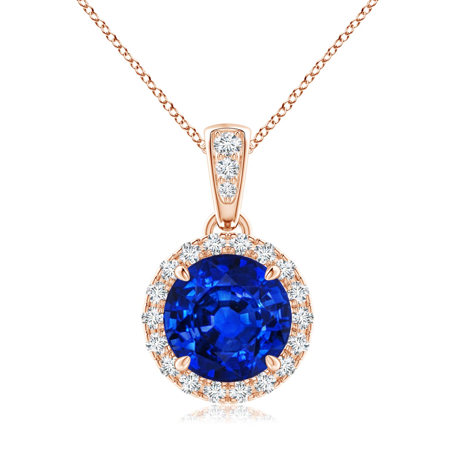 AAAA - Blue Sapphire / 1.81 CT / 14 KT Rose Gold