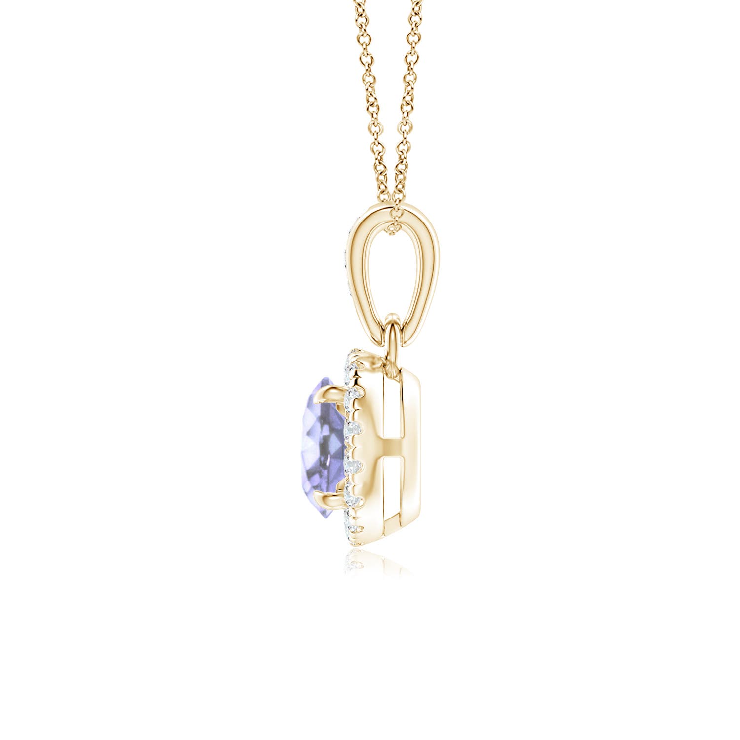 A - Tanzanite / 0.58 CT / 14 KT Yellow Gold