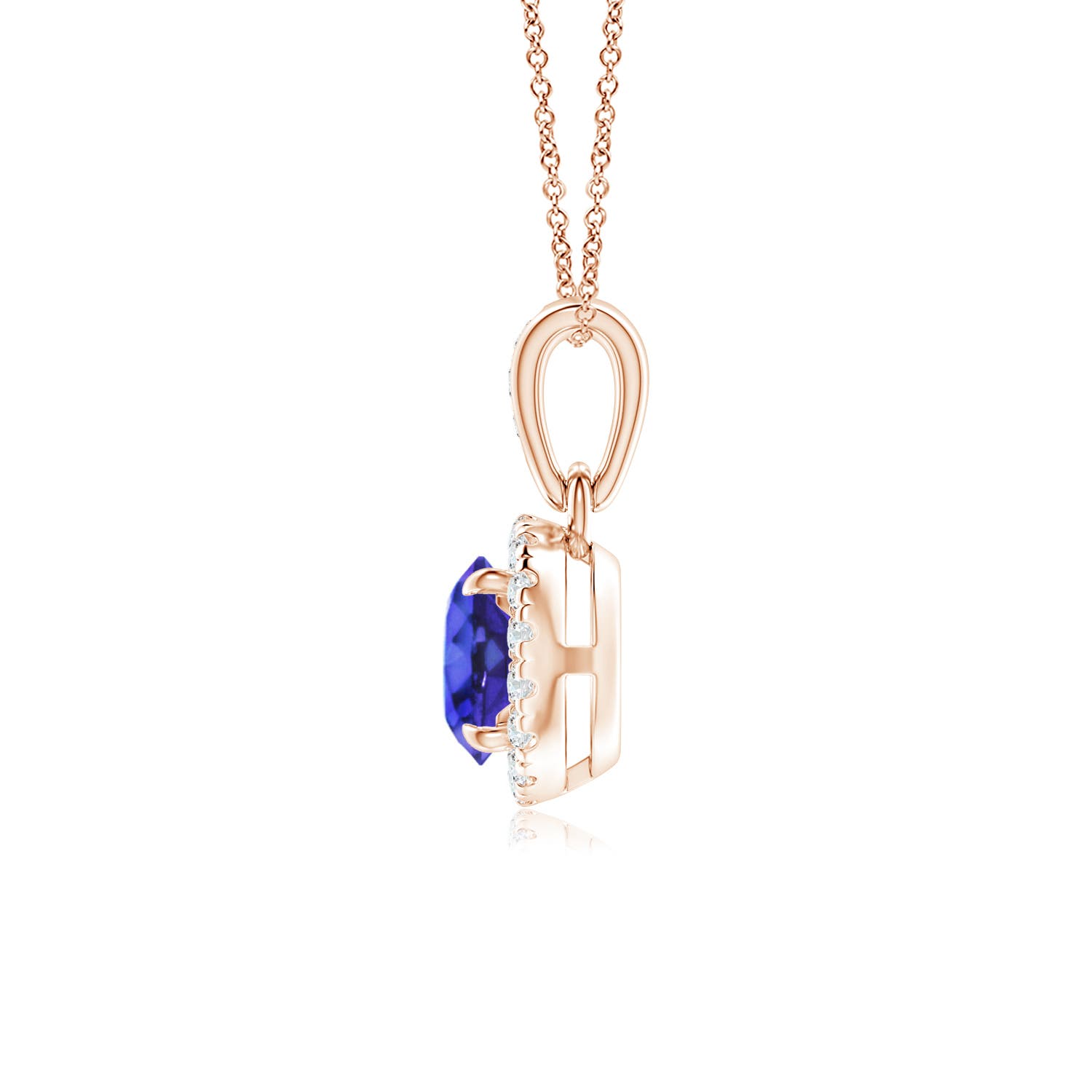 AAAA - Tanzanite / 0.58 CT / 14 KT Rose Gold